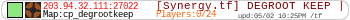 [Synergy.tf] DEGROOT KEEP | FAST RESPAWN | ALL TALK |