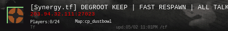 [Synergy.tf] DEGROOT KEEP | FAST RESPAWN | ALL TALK |