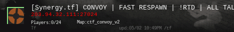 [Synergy.tf] CONVOY | FAST RESPAWN | !RTD | ALL TALK |