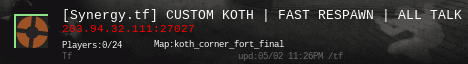 [Synergy.tf] CUSTOM KOTH | FAST RESPAWN | ALL TALK |