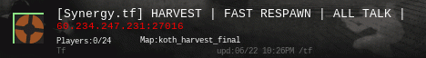 [Synergy.tf] HARVEST | FAST RESPAWN | ALL TALK |