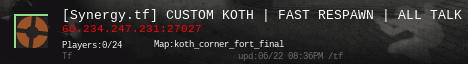 [Synergy.tf] CUSTOM KOTH | FAST RESPAWN | ALL TALK |