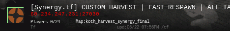 [Synergy.tf] CUSTOM HARVEST | FAST RESPAWN | ALL TALK |