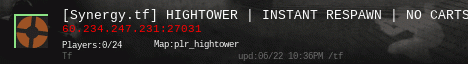 [Synergy.tf] HIGHTOWER | INSTANT RESPAWN | NO CARTS | ALL TALK 